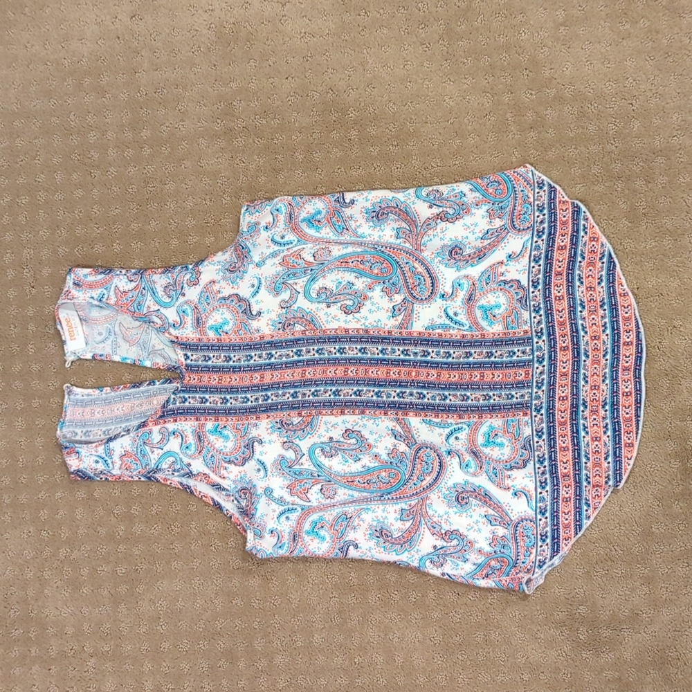 Sleeveless paisley top